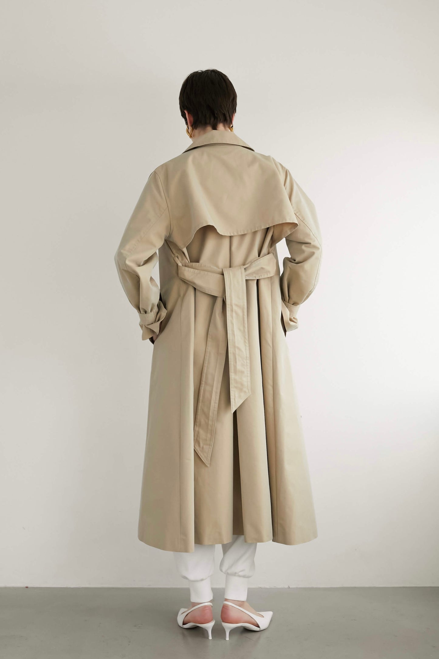 ロングトレンチコート【BEIGE】