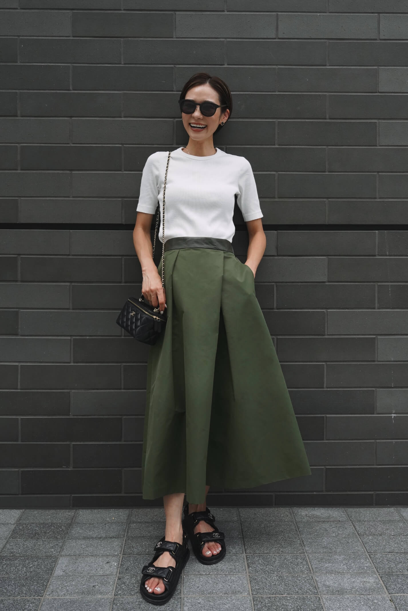 フレアスカート【KHAKI】