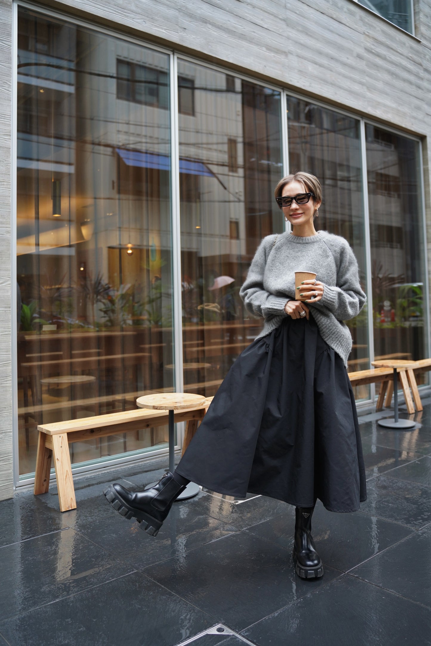 オーバーサイズニット【GRAY】