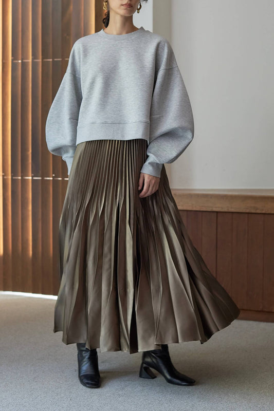 プリーツスカート【BROWN】