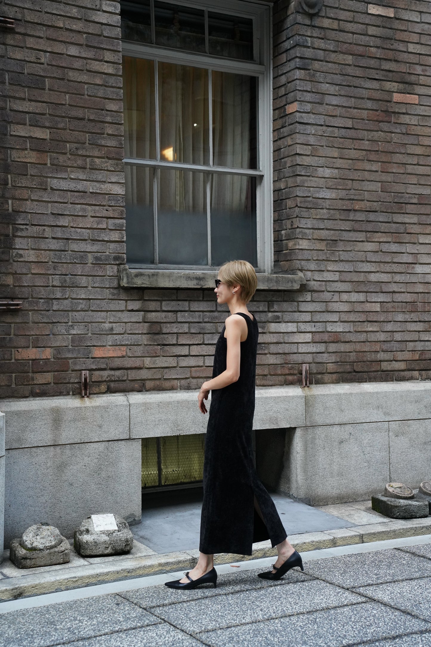 ベロアワンピース【BLACK】