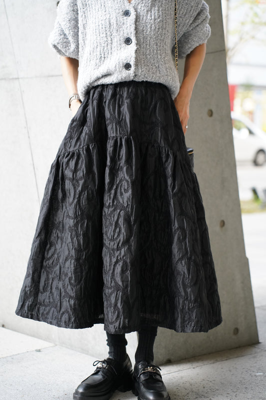 ボリュームJQスカート【BLACK】