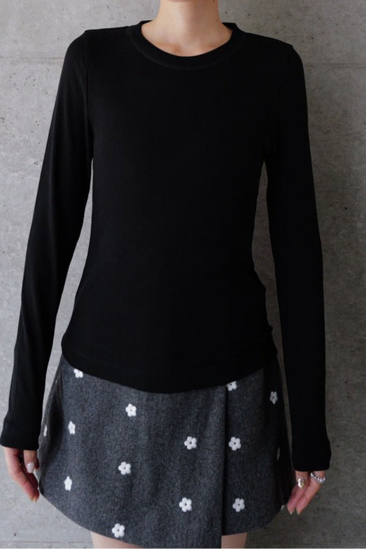 ロングスリーブカットソー【BLACK】