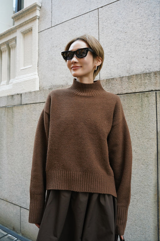 タートルニット【BROWN】