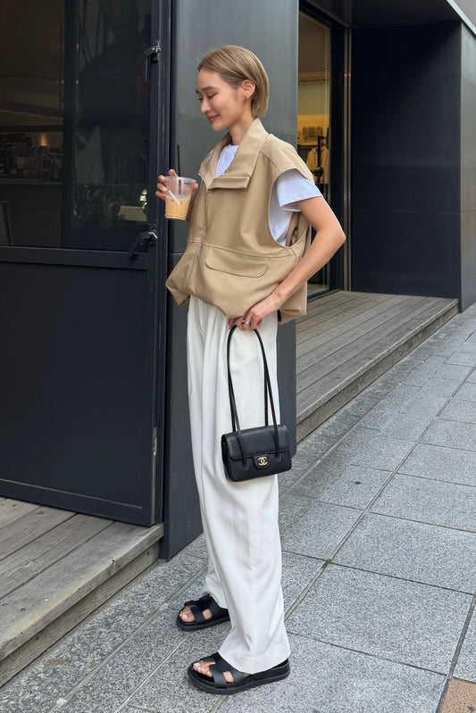 ジップベスト【BEIGE】