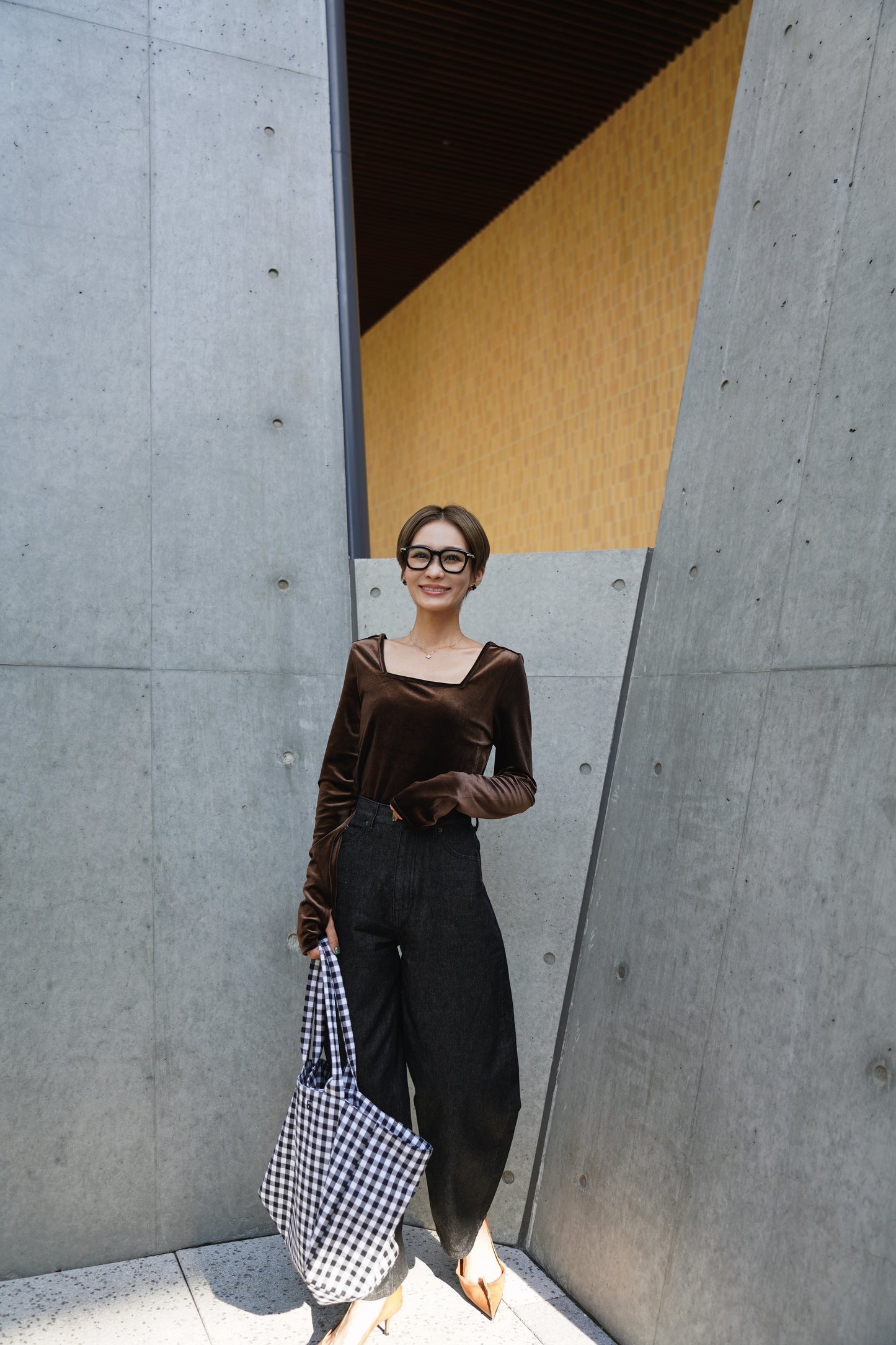 ベロアトップス【BROWN】