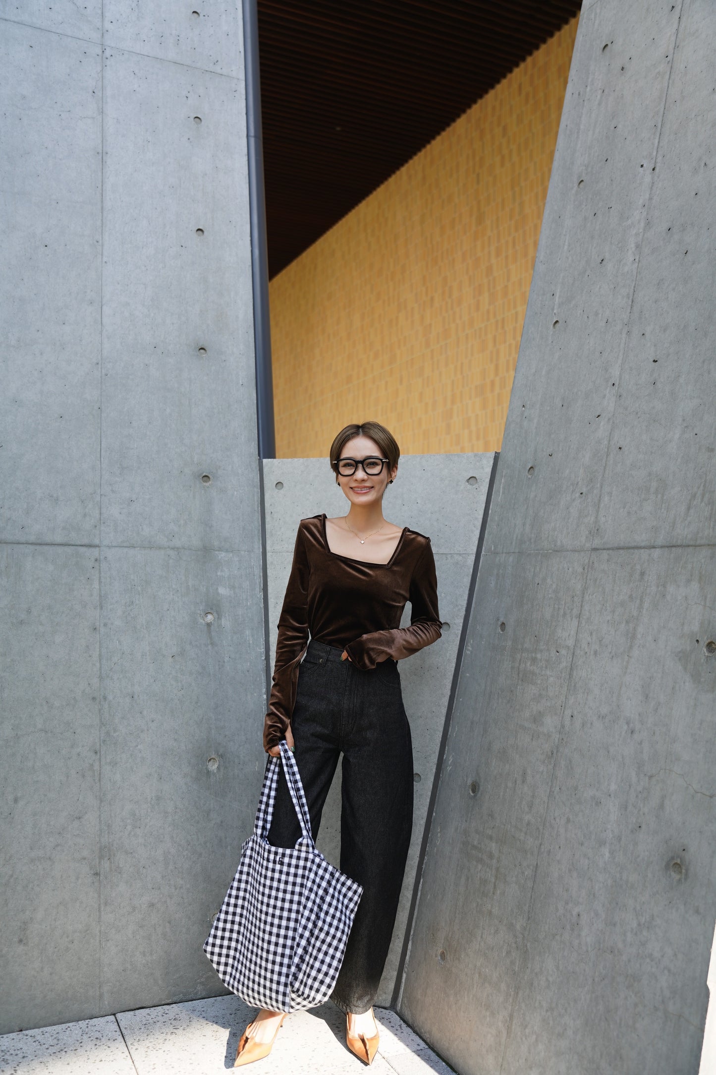 ベロアトップス【BROWN】