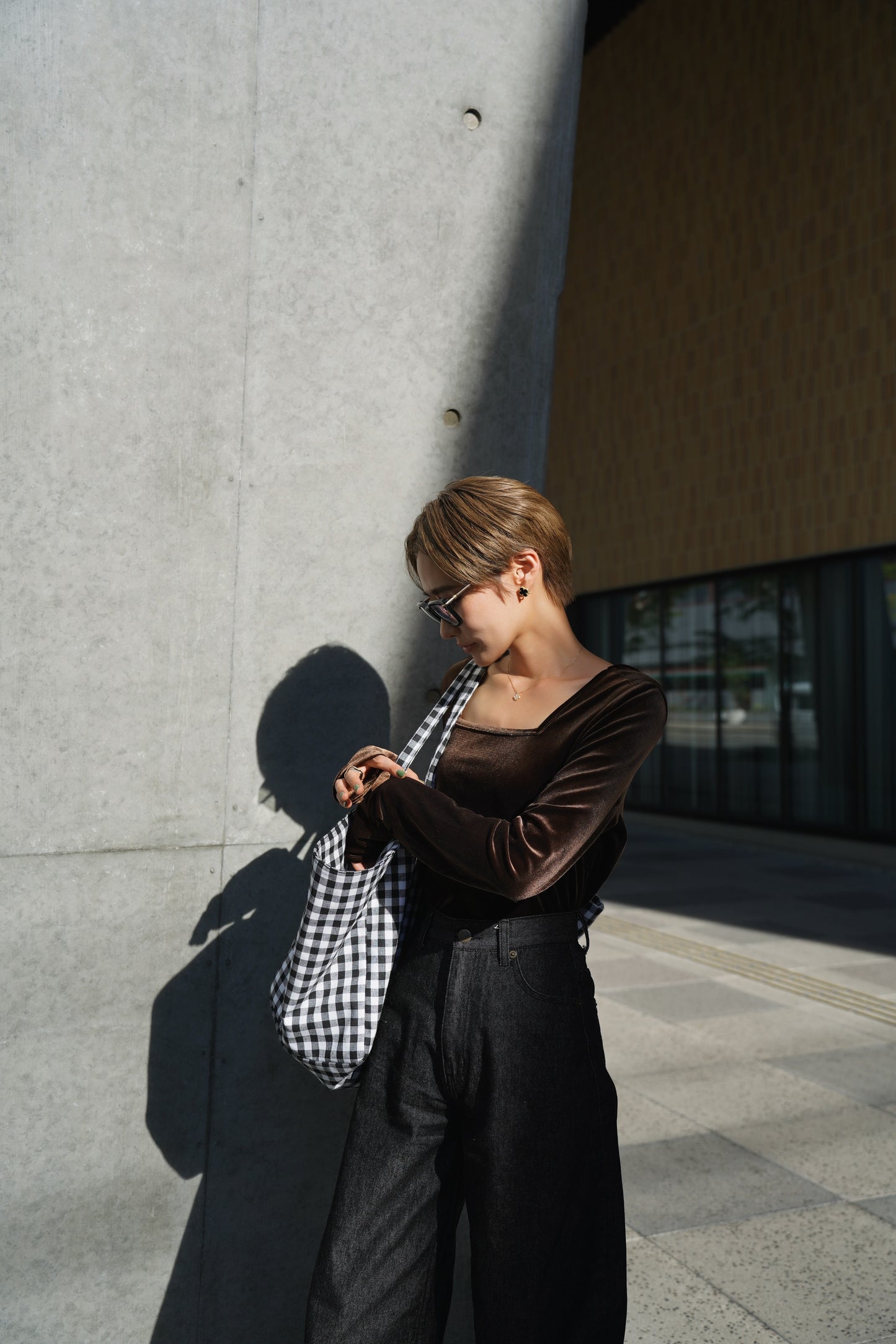 ベロアトップス【BROWN】