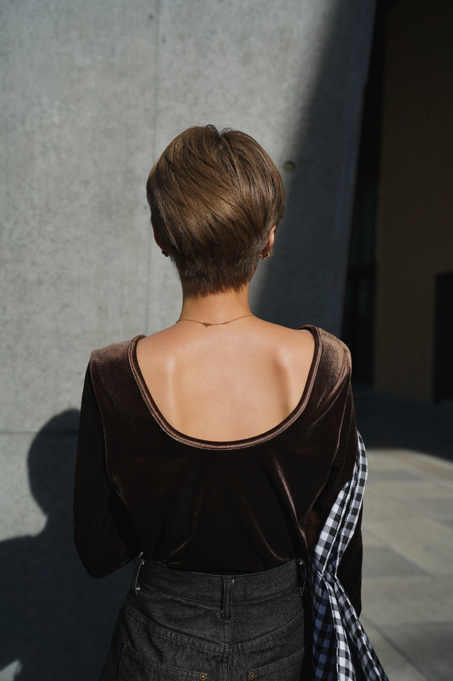 ベロアトップス【BROWN】