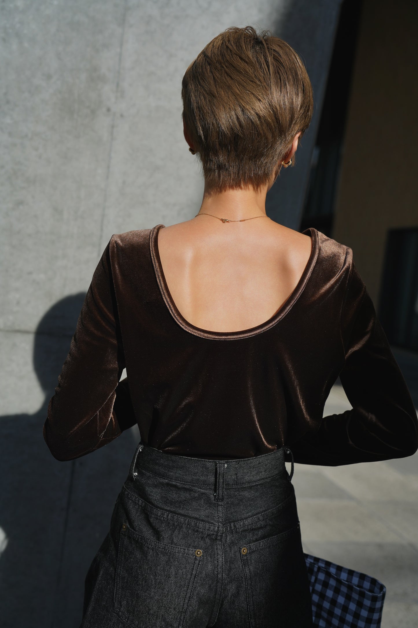 ベロアトップス【BROWN】