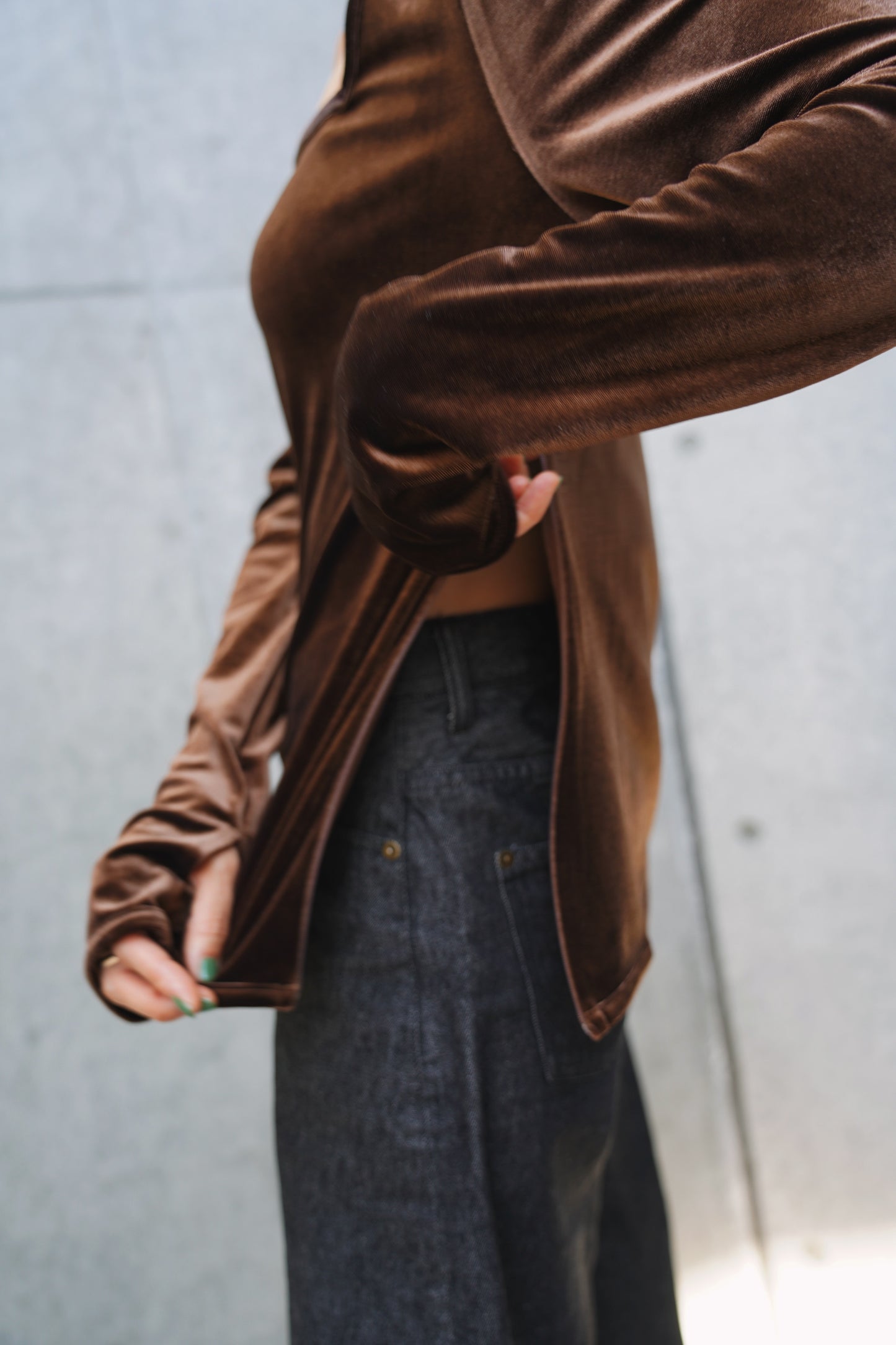 ベロアトップス【BROWN】