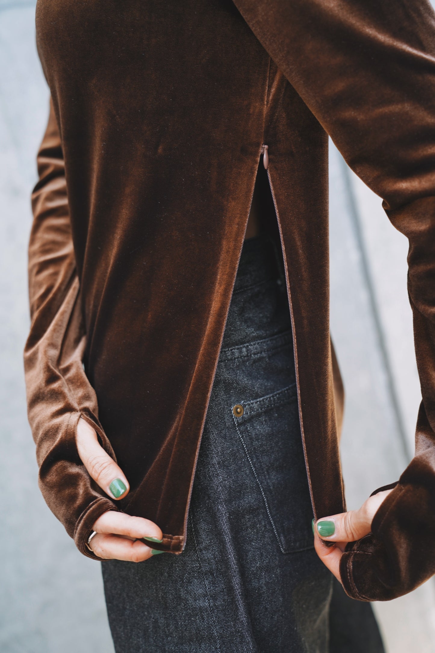 ベロアトップス【BROWN】