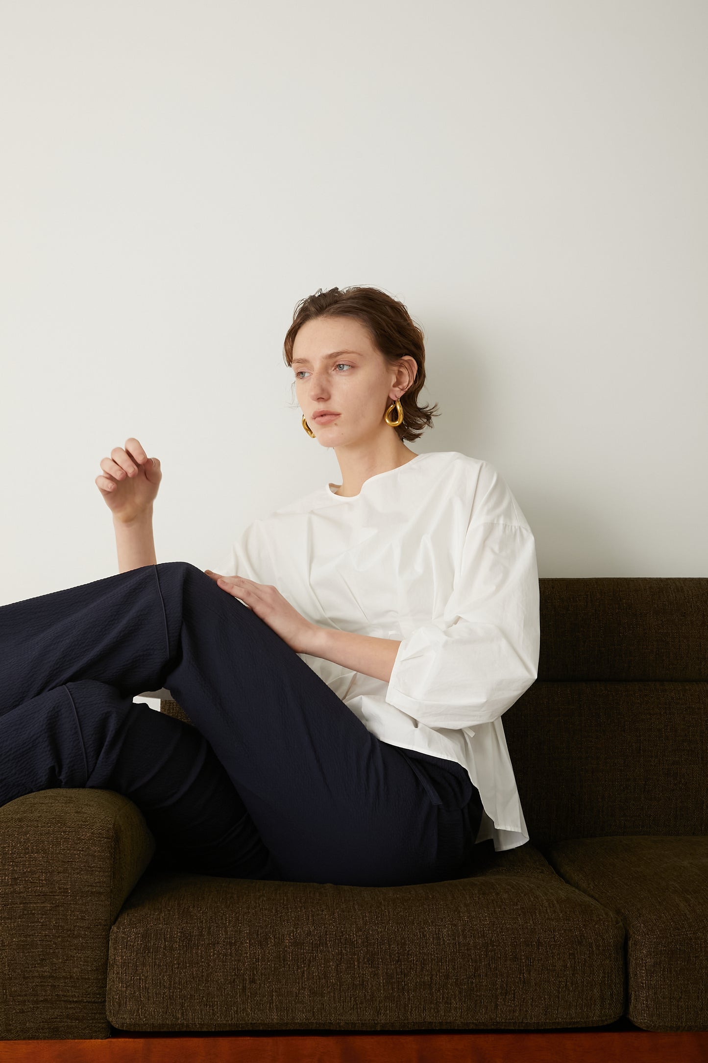 ジャガードパンツ【NAVY】