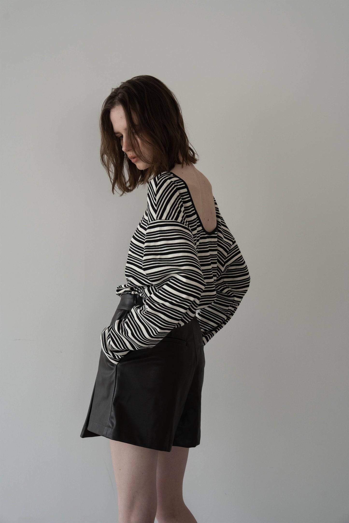 レザースコート【BROWN】