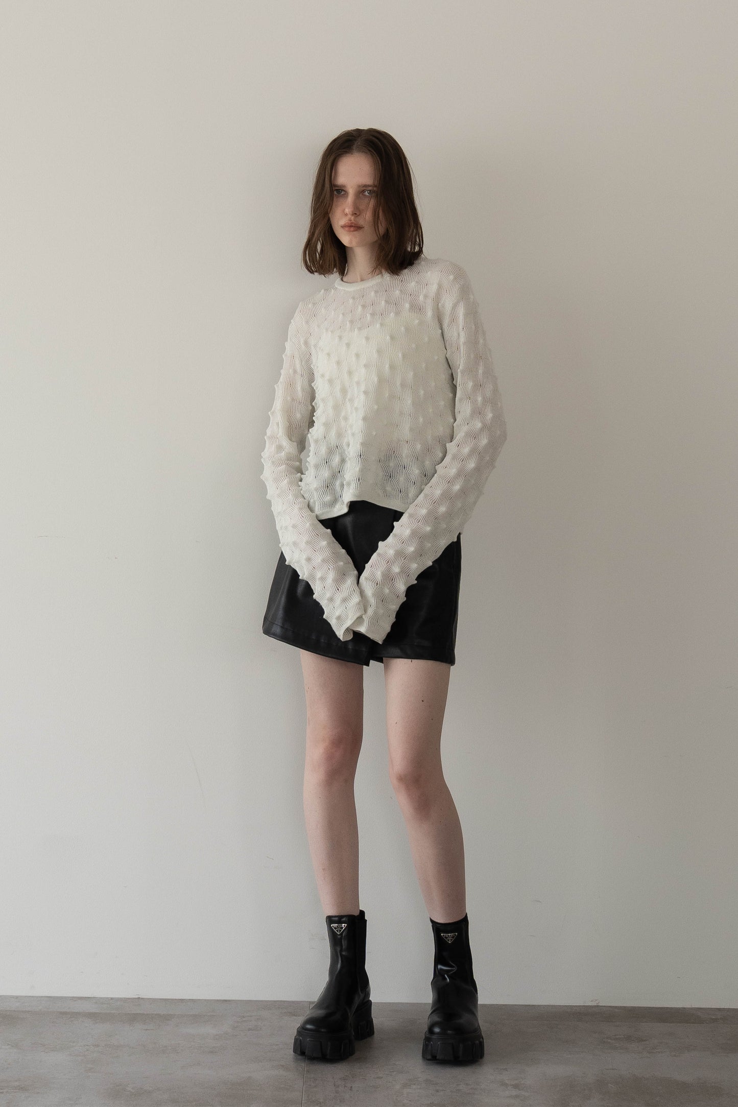 レザースコート【BLACK】