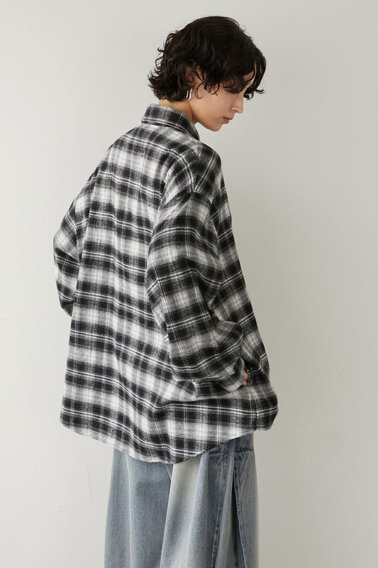 チェックオーバーシャツ【BLACK】