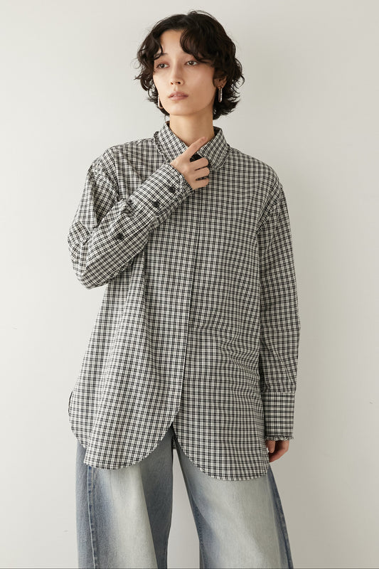 フリルカラーシャツ【CHECK】