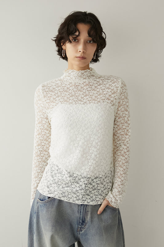 フラワーレーストップス【WHITE】