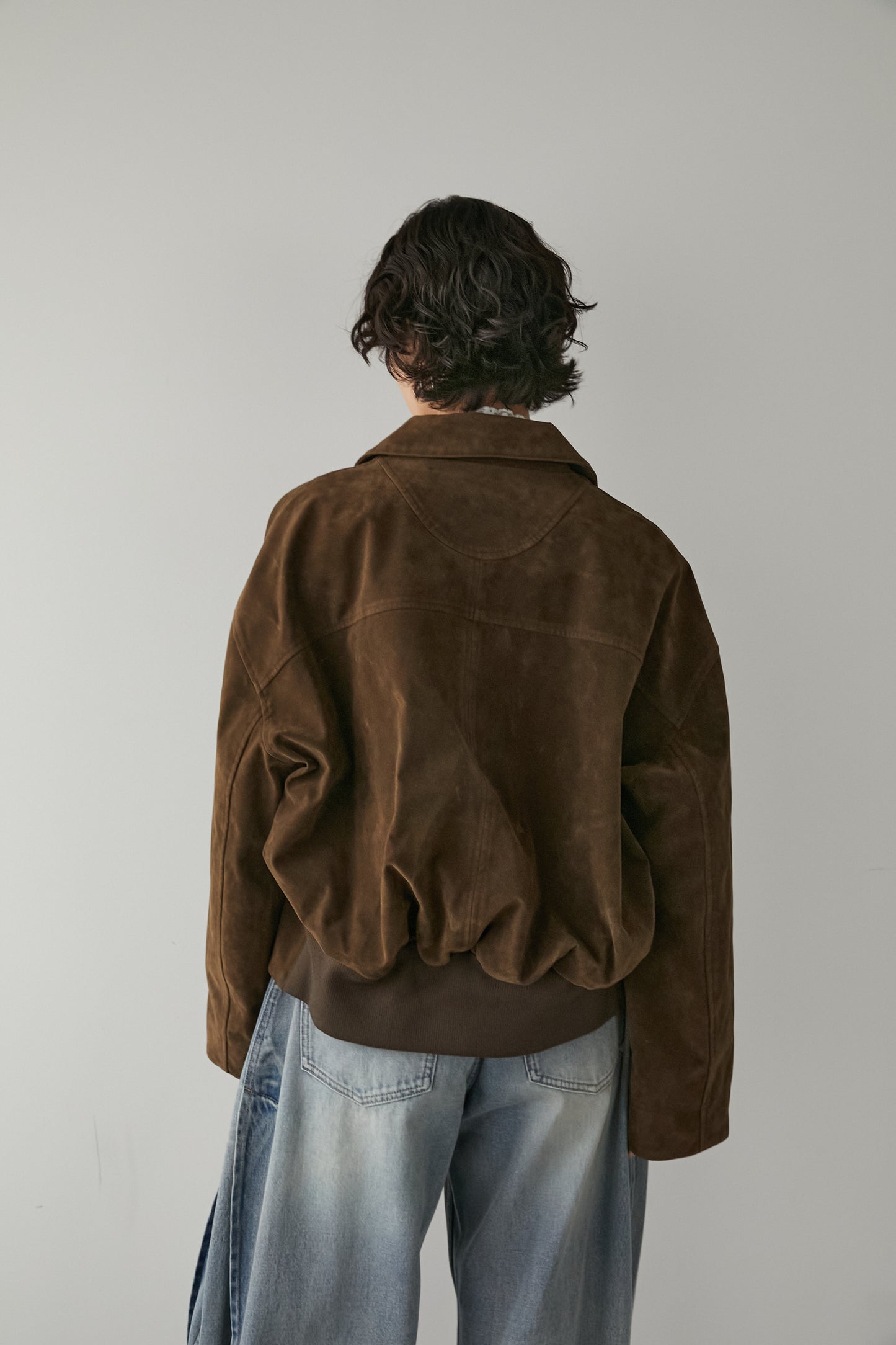 スエードライクブルゾン【BROWN】