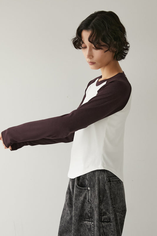 ベースボールロンTEE【BROWN】