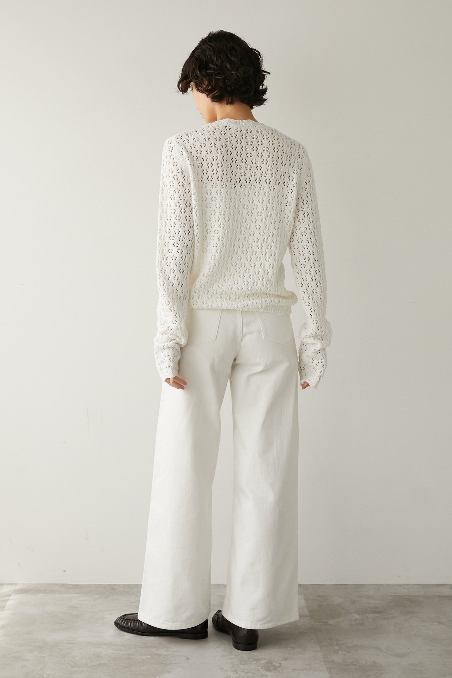 アイレットカーディガン【WHITE】
