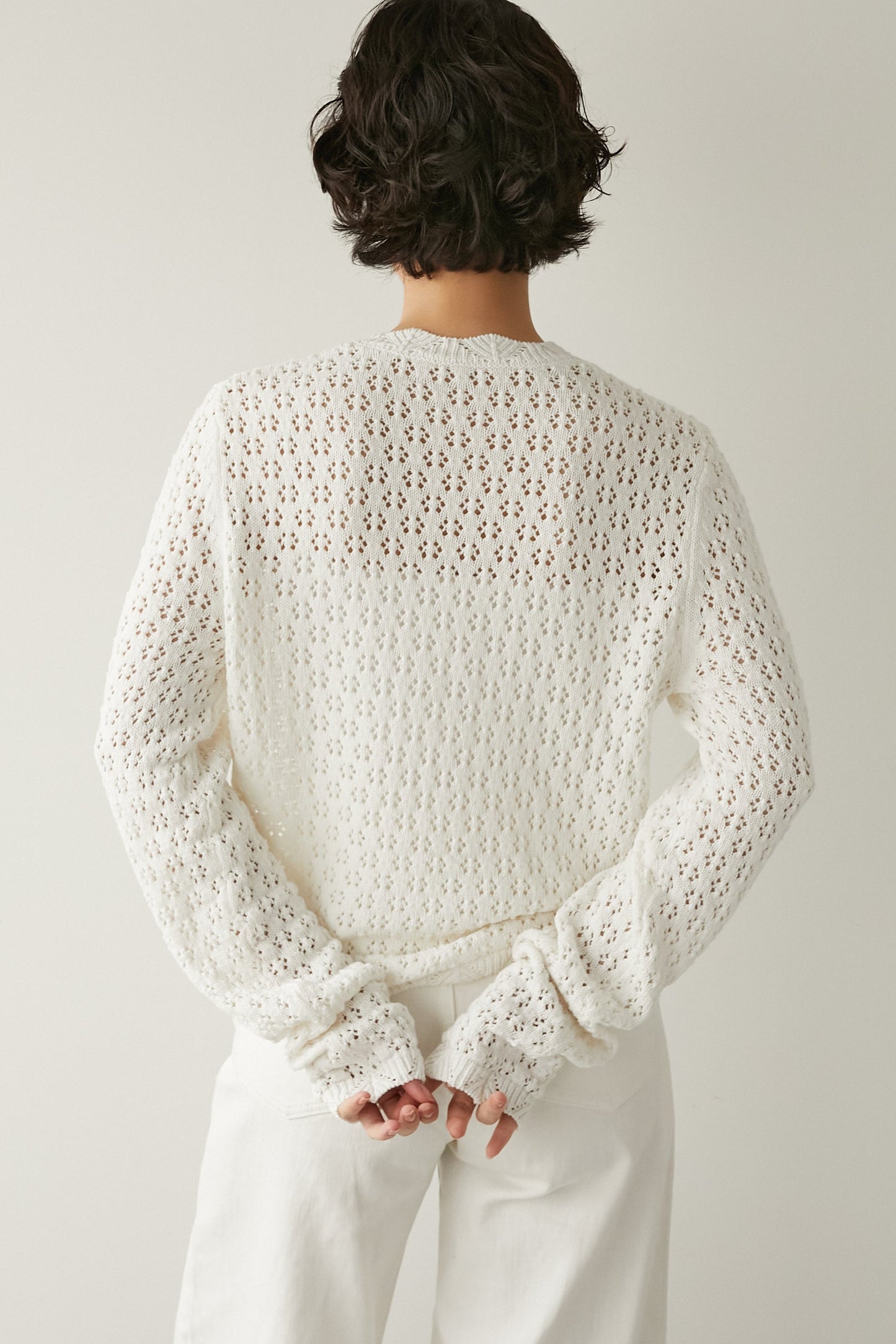 アイレットカーディガン【WHITE】