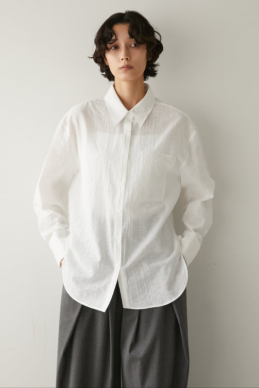 シアーオーバーシャツ【WHITE】