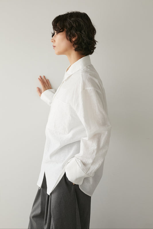 シアーオーバーシャツ【WHITE】