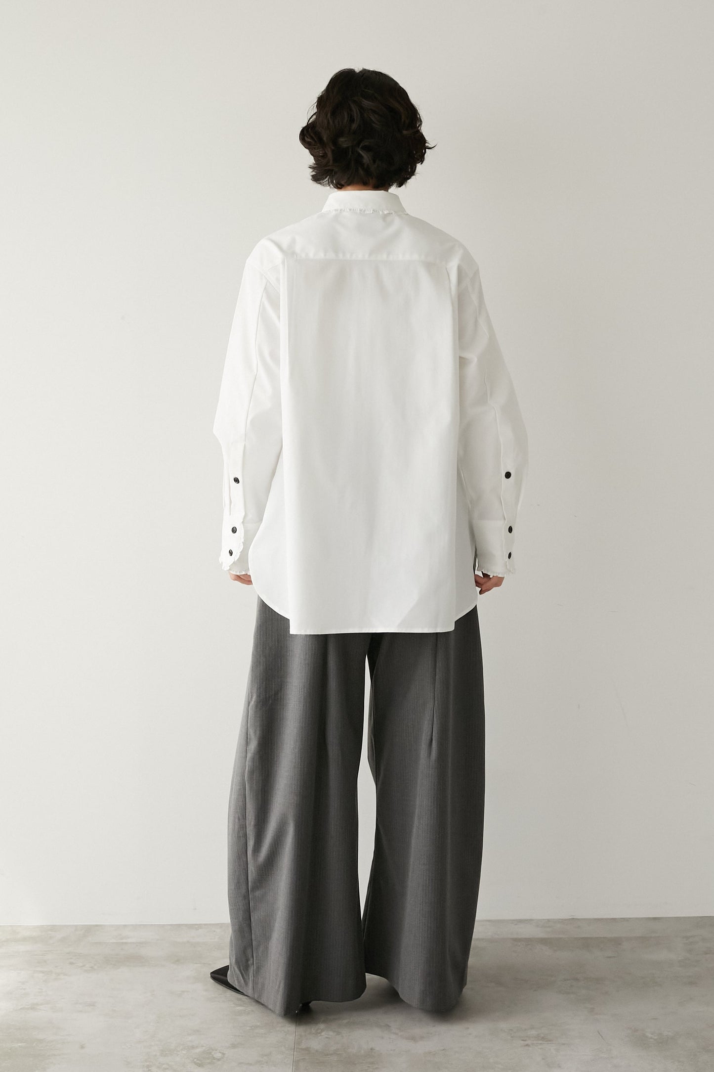 フリルカラーシャツ 【WHITE】