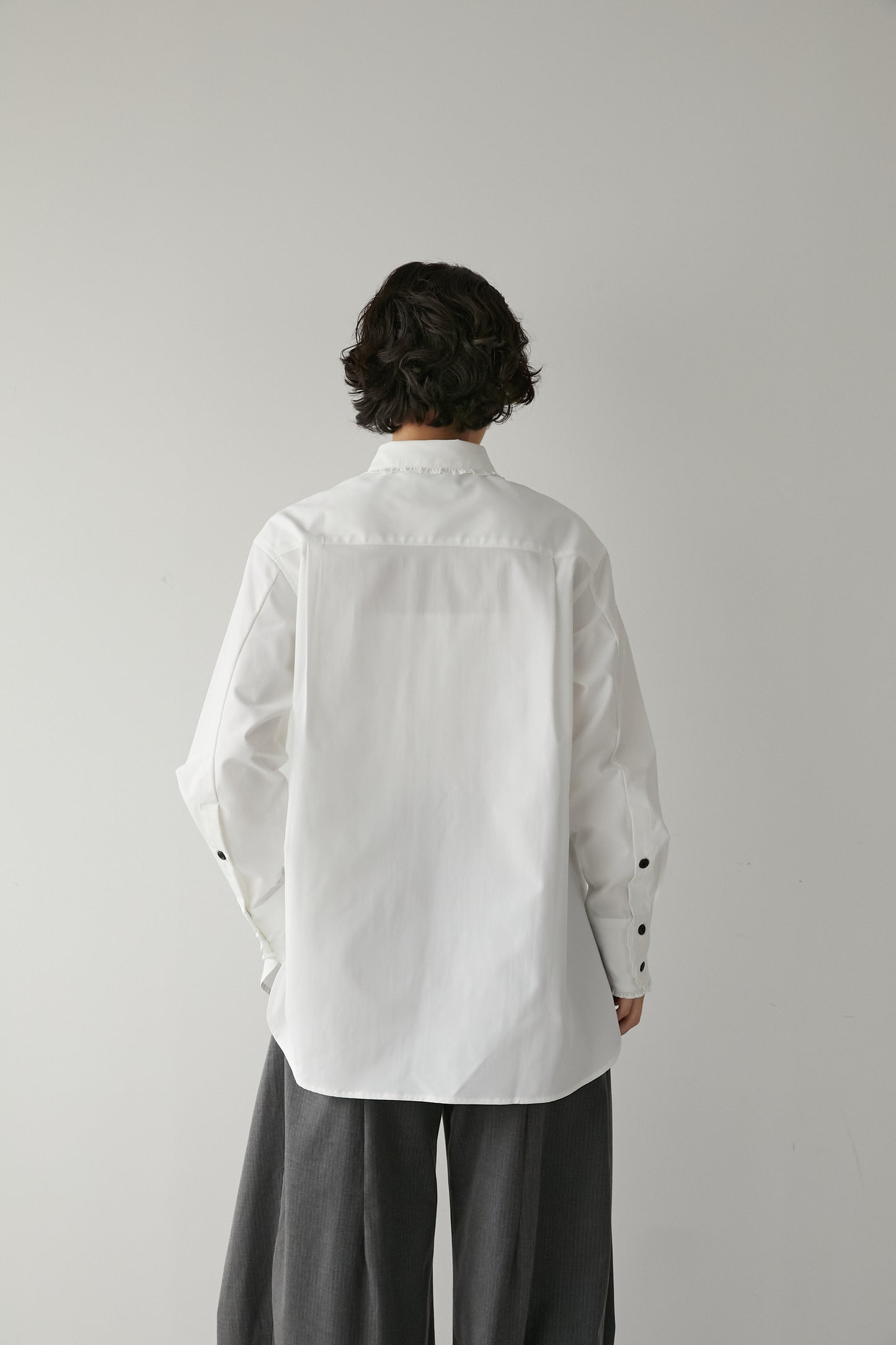 フリルカラーシャツ 【WHITE】