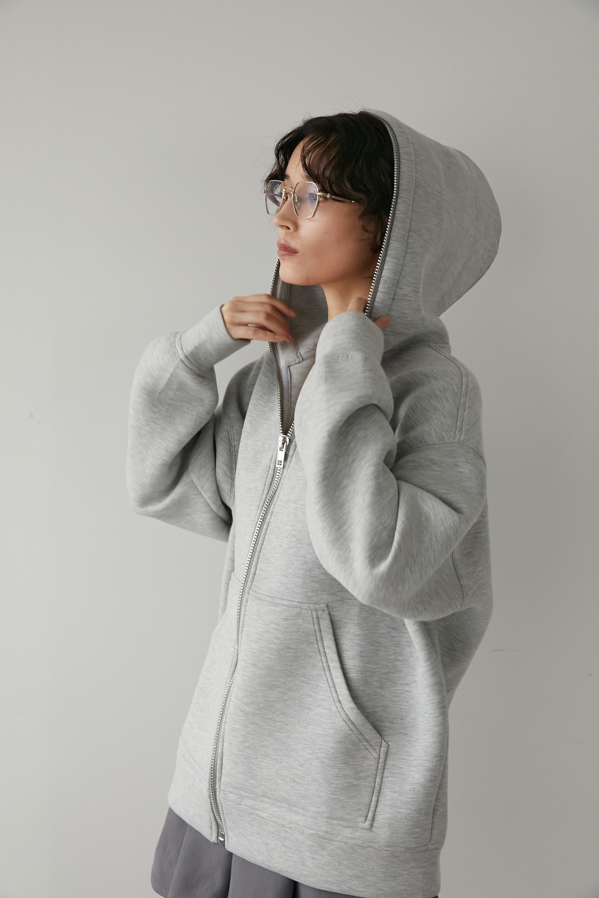 オーバーサイズジップフーディー【GRAY】 – ELLIE