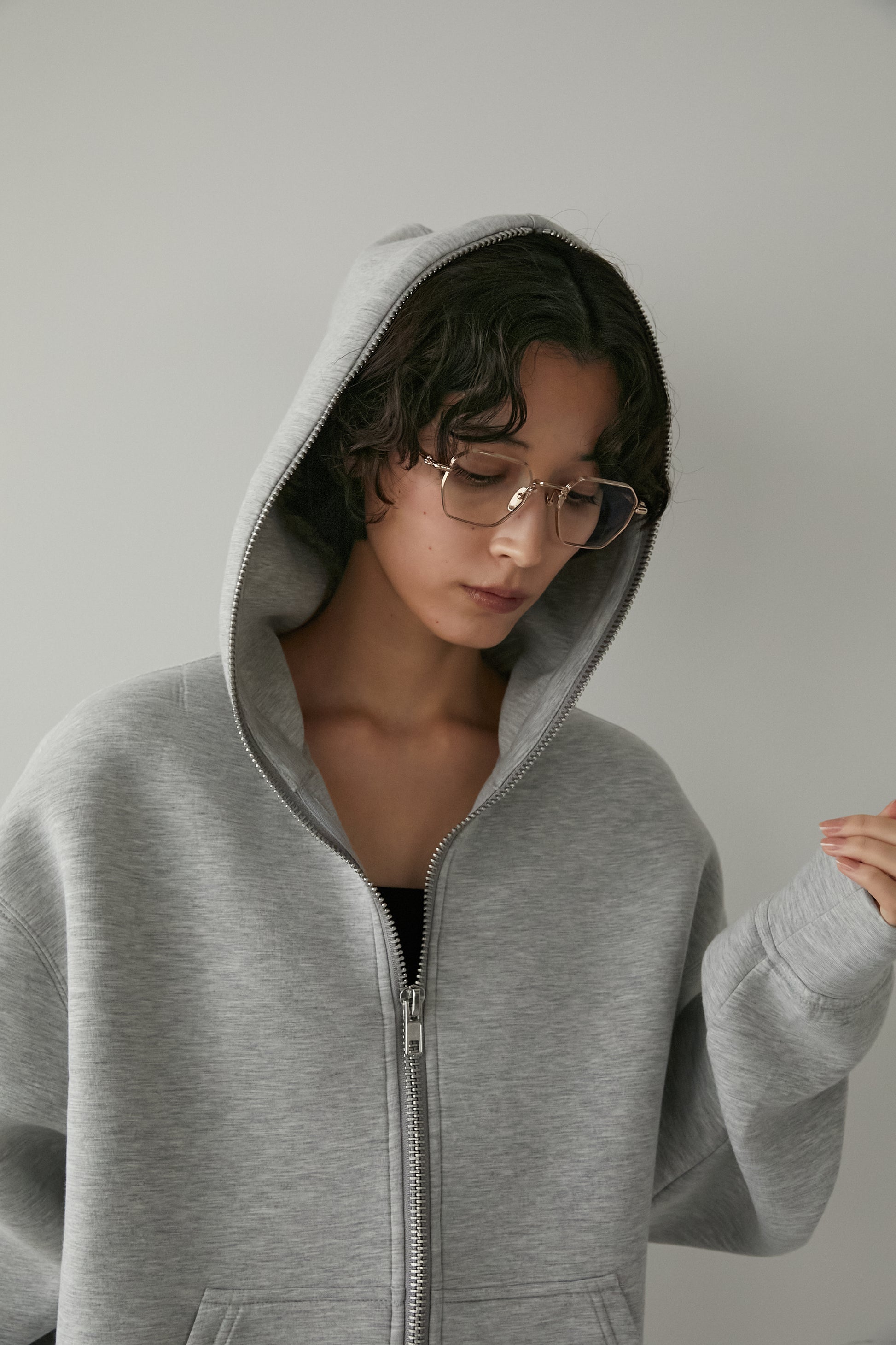 オーバーサイズジップフーディー【GRAY】 – ELLIE