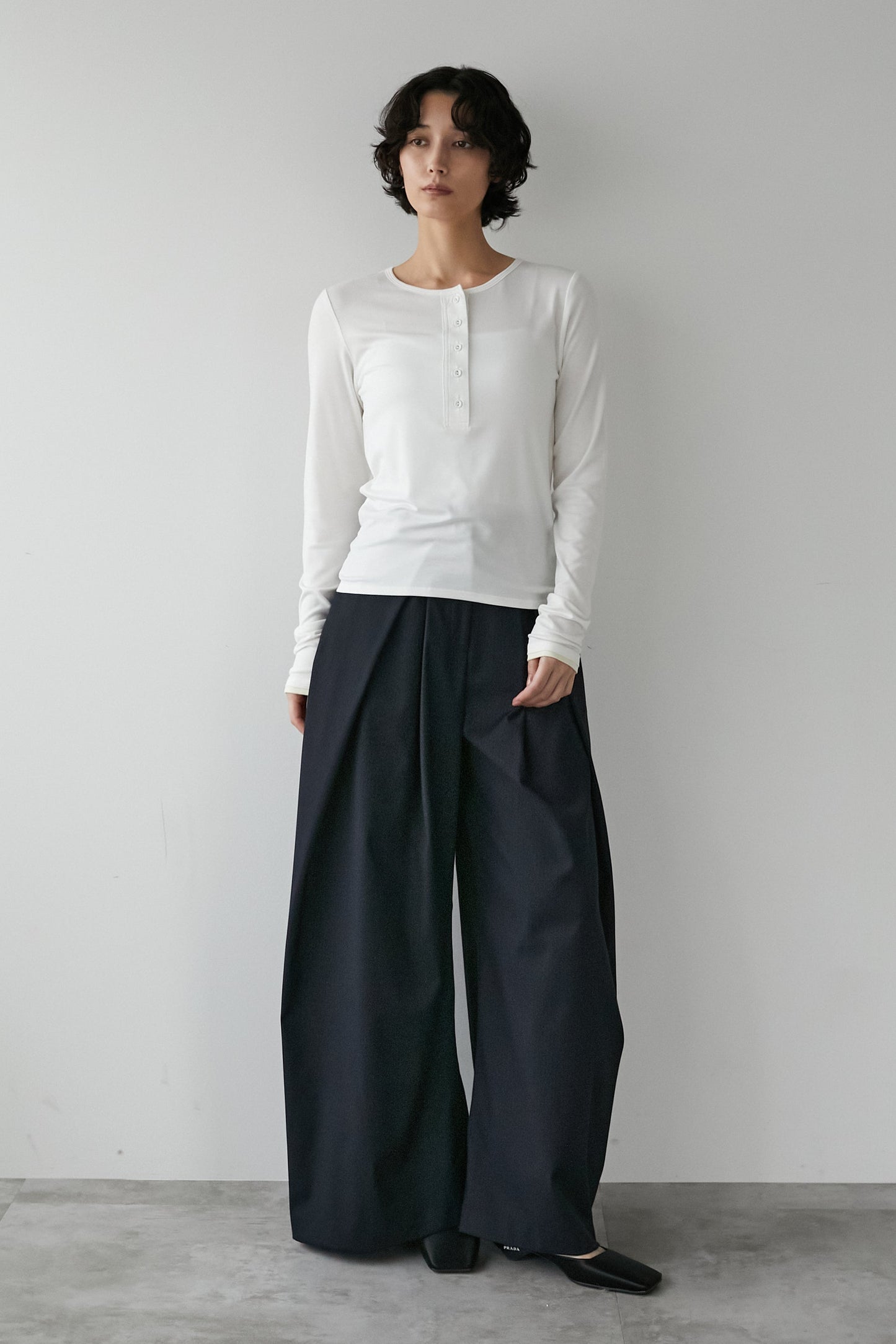 ストライプトラウザーズ【NAVY】