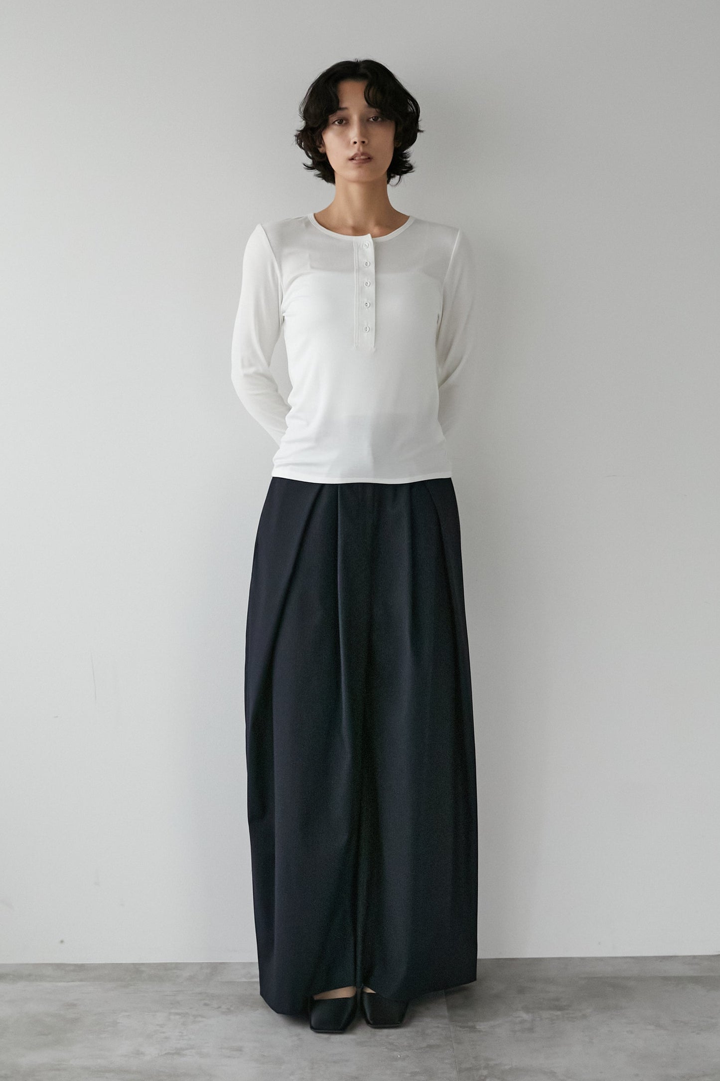 ストライプトラウザーズ【NAVY】