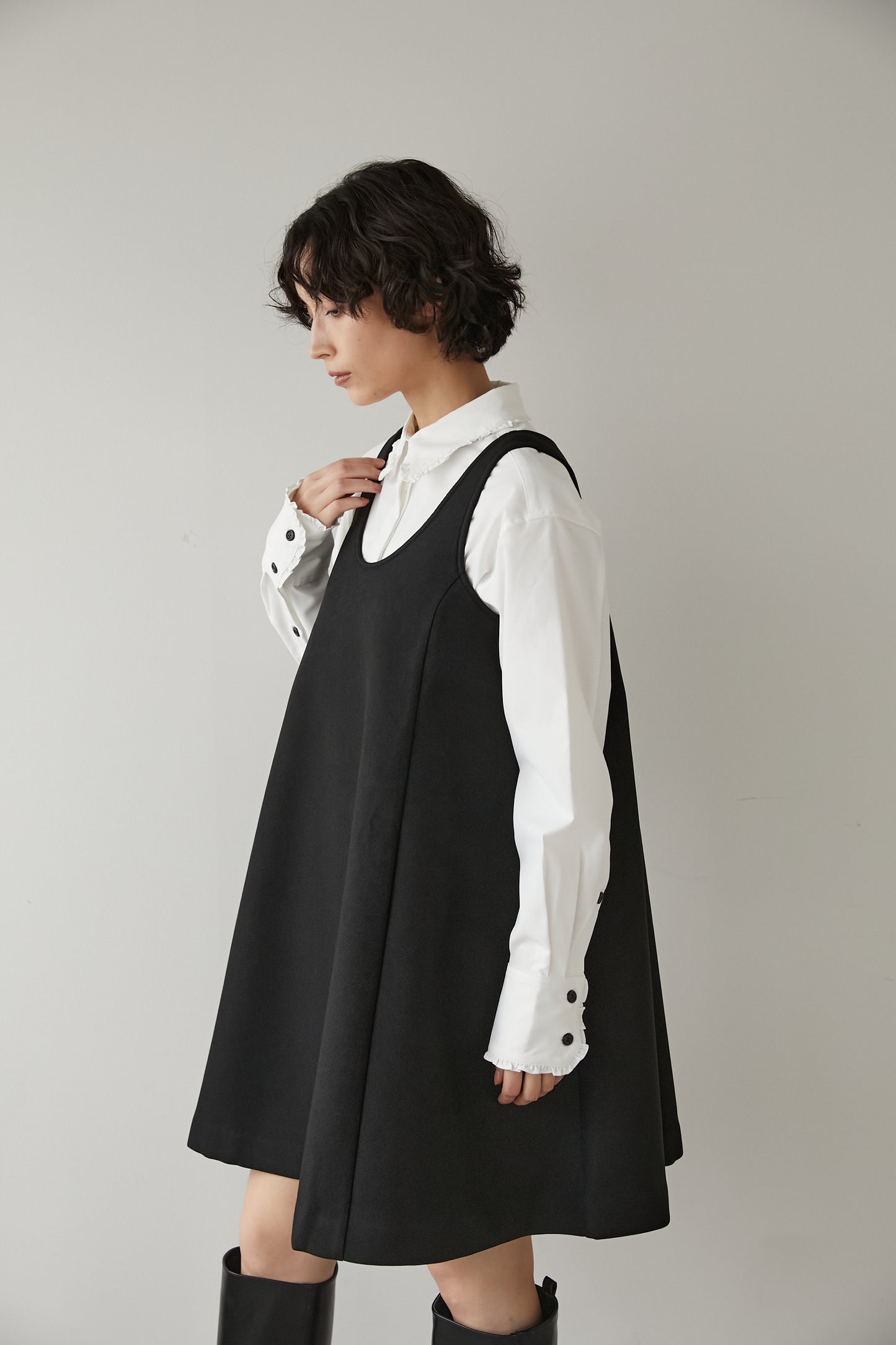 ボンディングミニドレス【BLACK】