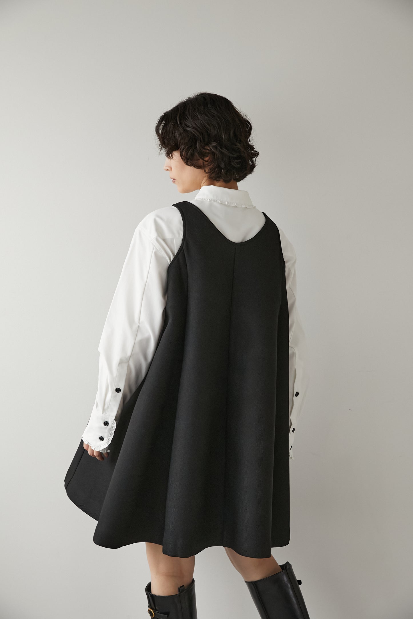 ボンディングミニドレス【BLACK】
