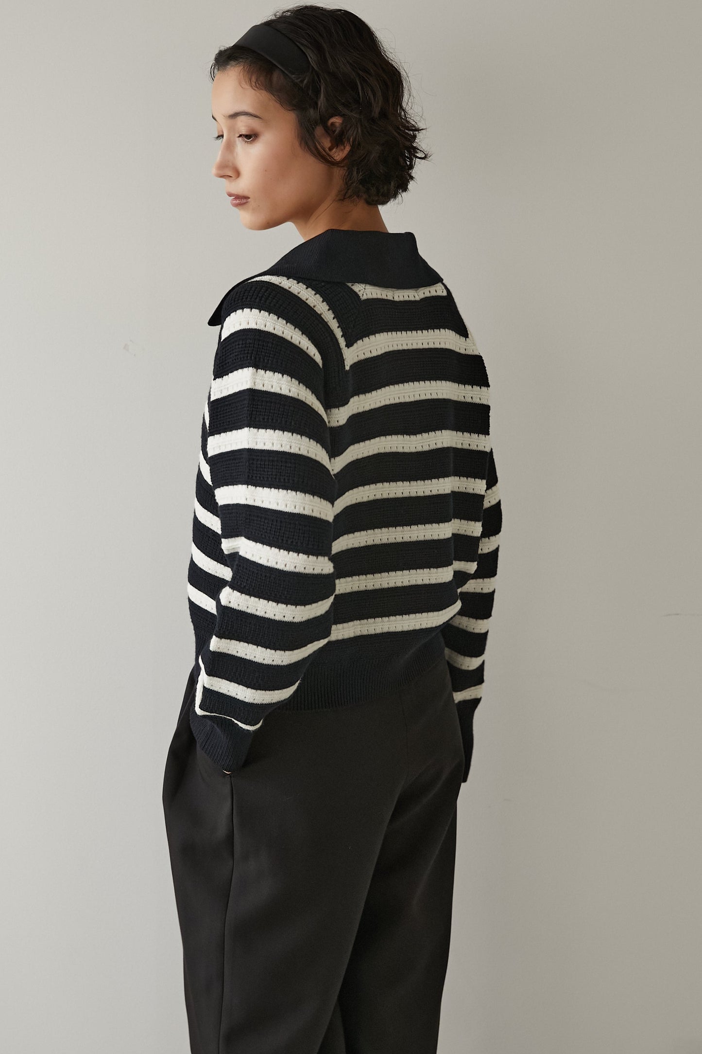 アイレットボーダーニット【NAVY】