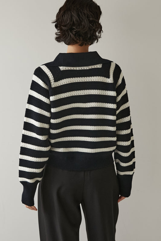 アイレットボーダーニット【NAVY】