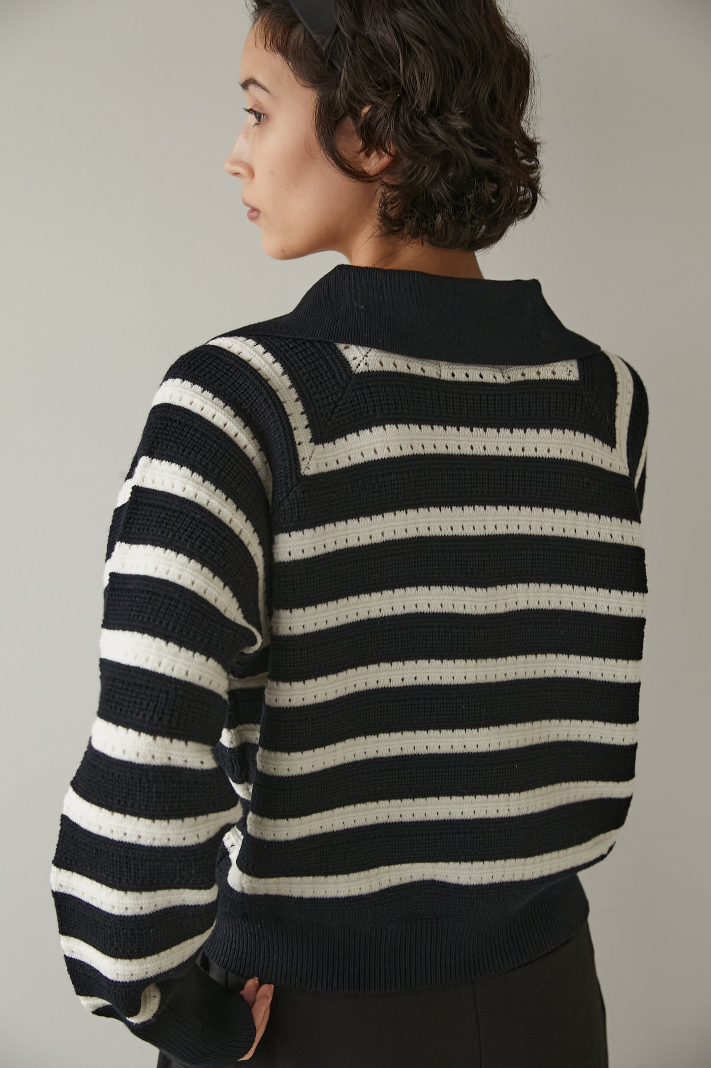 アイレットボーダーニット【NAVY】