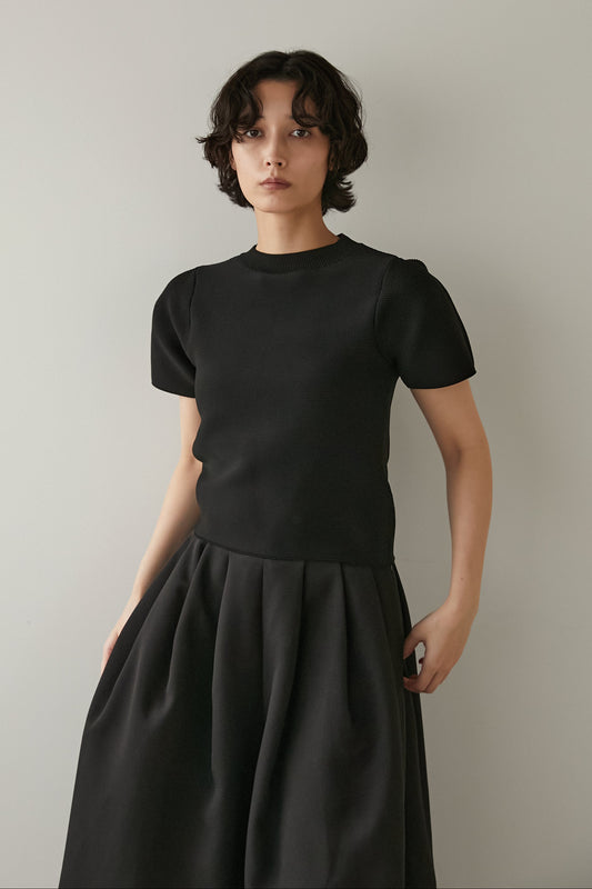 パフスリーブニット【BLACK】
