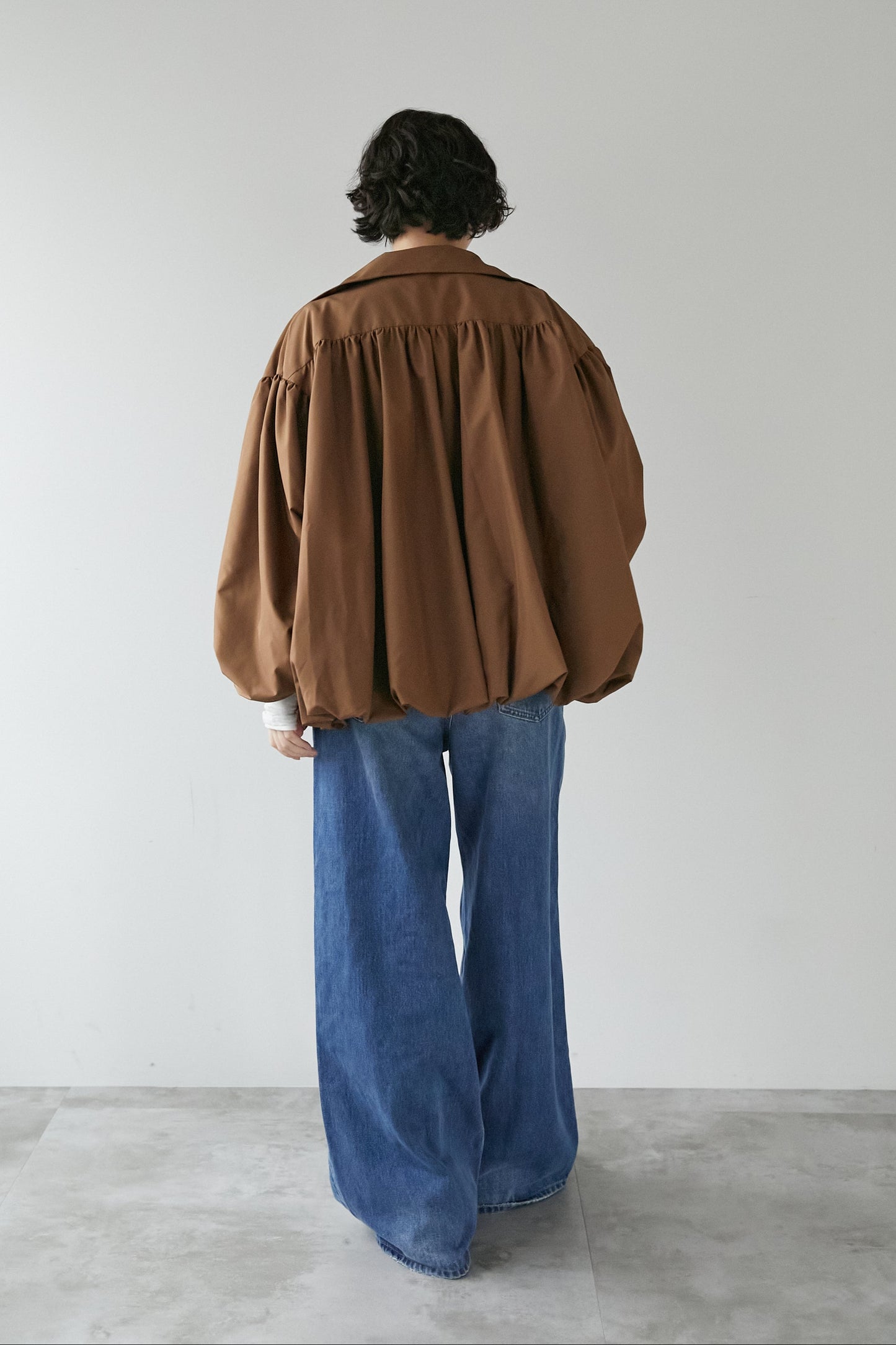バルーンギャザーブルゾン【BROWN】