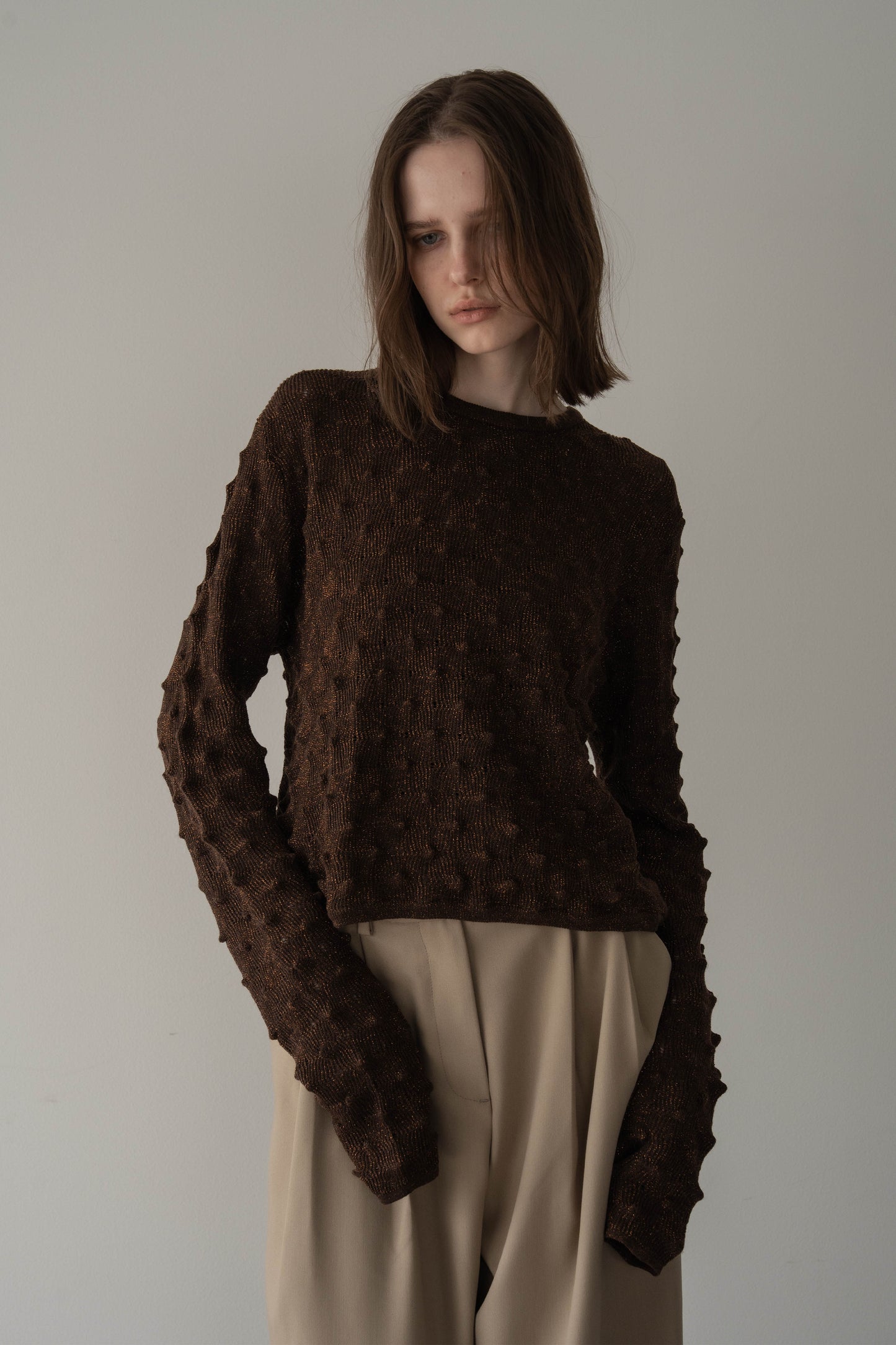 【予約販売4月上旬-中旬配送】トゲトゲニット【BRWON】