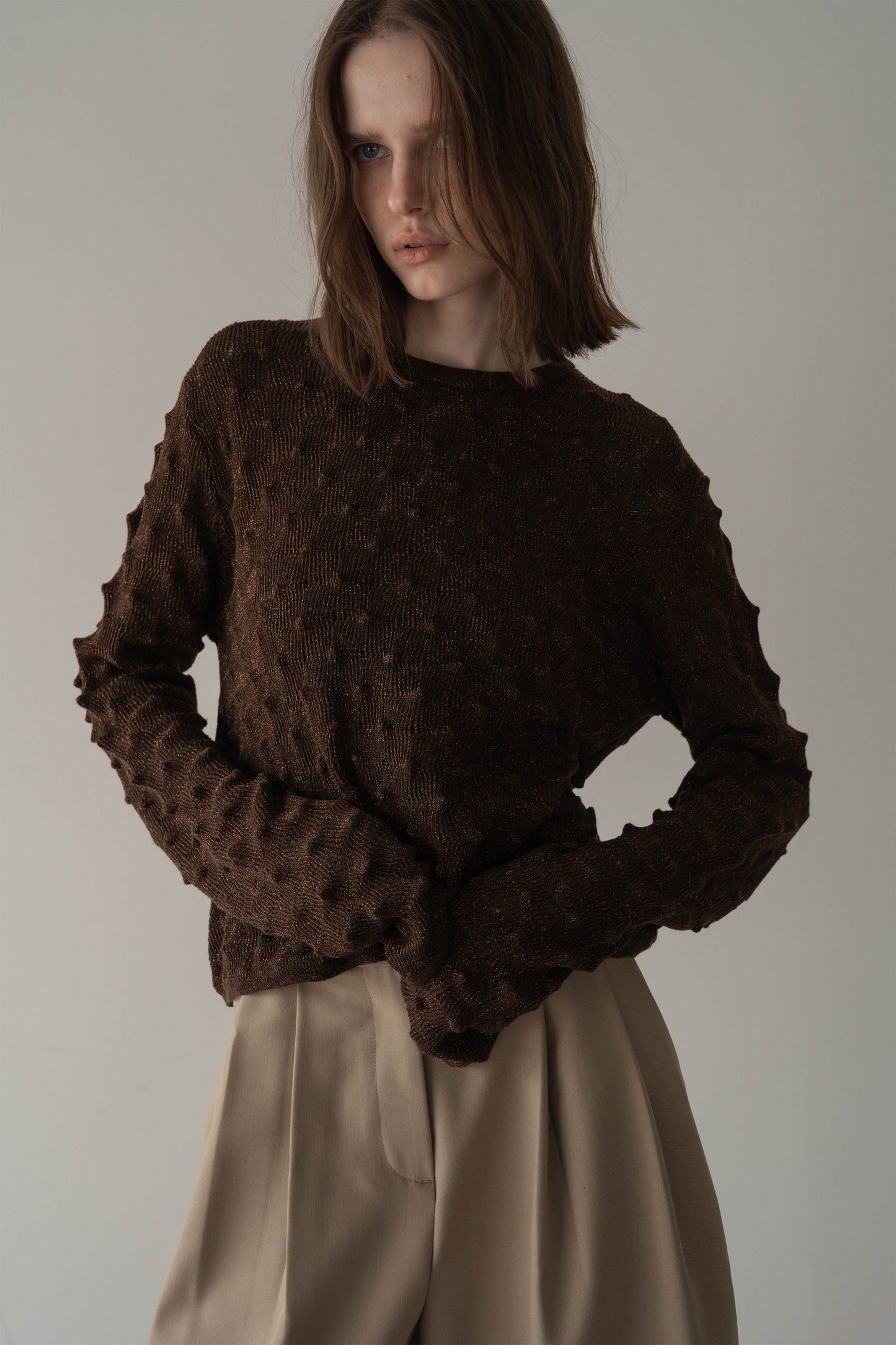 【予約販売4月上旬-中旬配送】トゲトゲニット【BRWON】