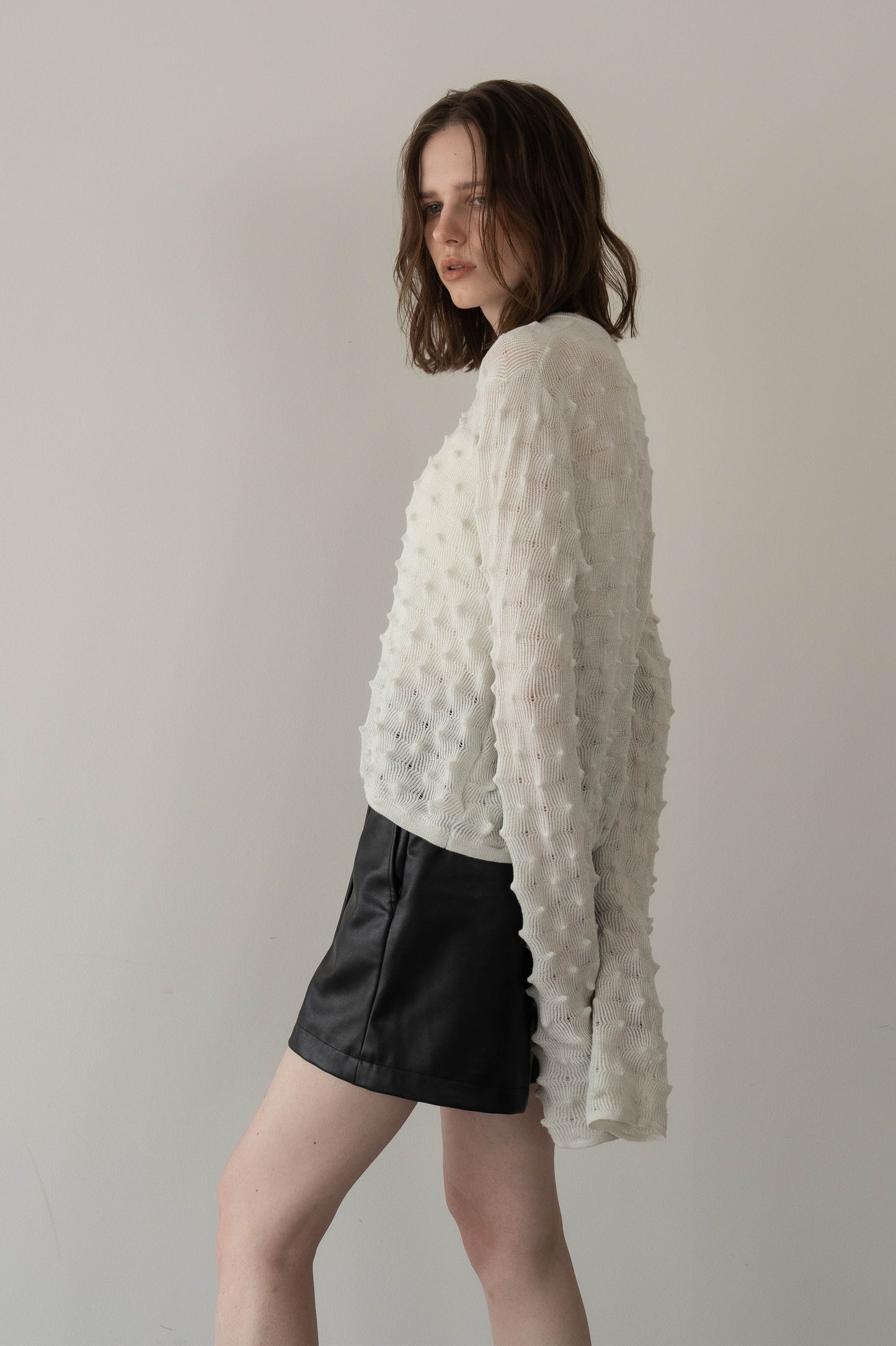 【予約販売4月上旬-中旬配送】トゲトゲニット【WHITE】