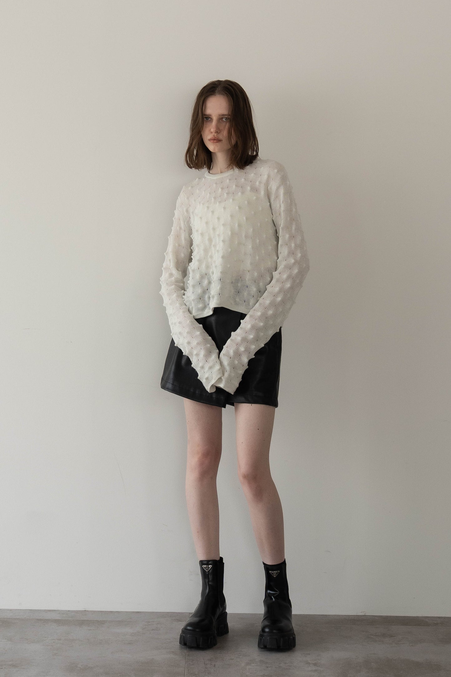 【予約販売4月上旬-中旬配送】トゲトゲニット【WHITE】