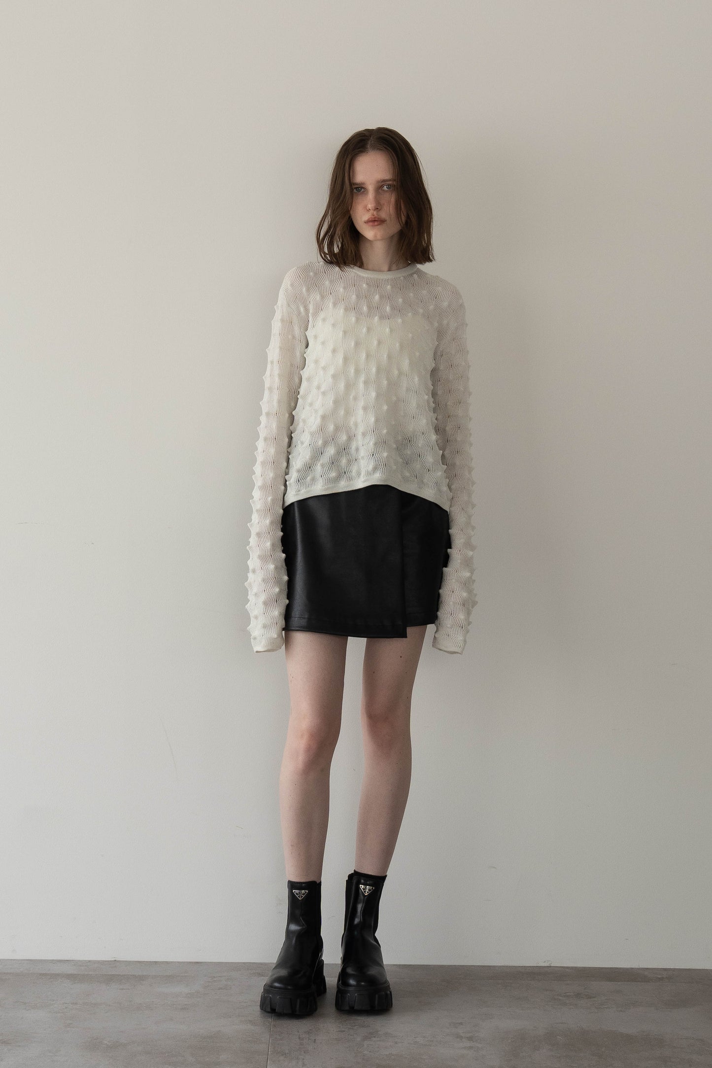 【予約販売4月上旬-中旬配送】トゲトゲニット【WHITE】