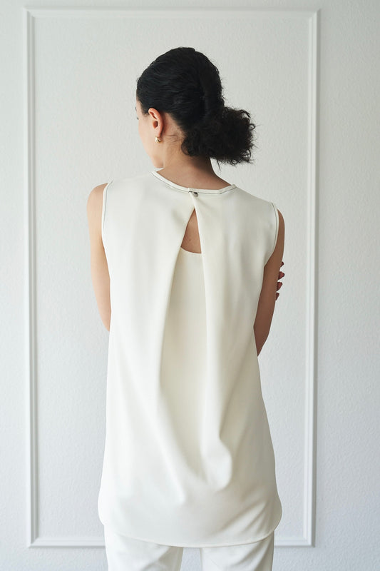ジョーゼットノースリーブ【WHITE】