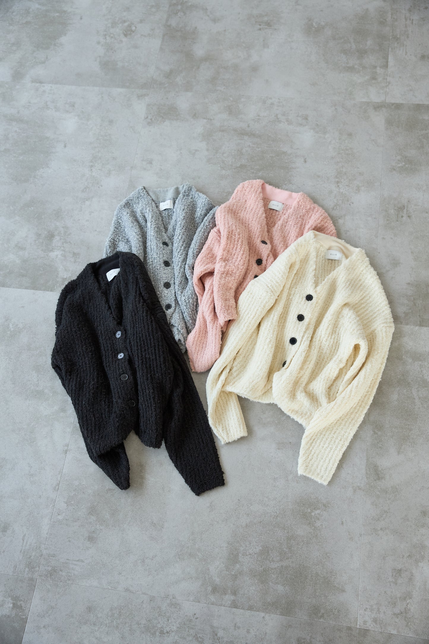 ロングブークレカーディガン【GRAY】