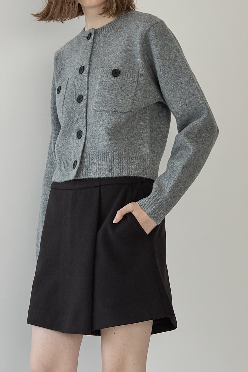 ボタンカーディガン【GRAY】