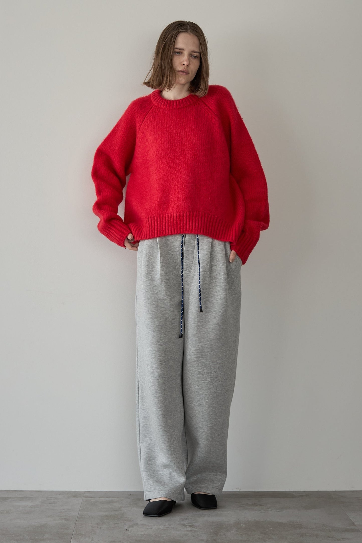 スウェットワイドパンツ【GRAY】